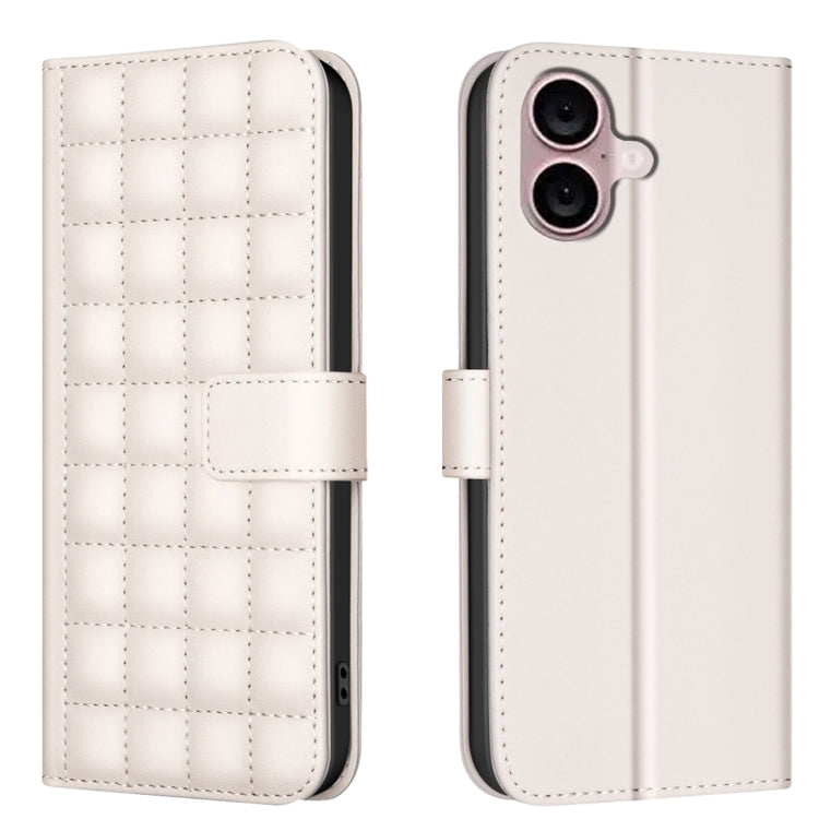 Square Texture Leather Phone Case, For iPhone 18 Pro Max/17 Pro Max, For iPhone 17e / 16e, For iPhone 16 Pro Max, For iPhone 16 Pro, For iPhone 16 Plus, For iPhone 16, For iPhone 15 Pro Max, For iPhone 15 Pro