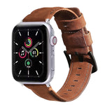 Genuine Leather Replacement Strap Watchband, For Apple Watch 5 & 4 40mm / 3 & 2 & 1 38mm