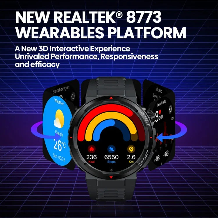 Zeblaze Ares 3 Plus 1.43 inch Fitness & Wellness Smart Watch Supports 24H Health Monitoring