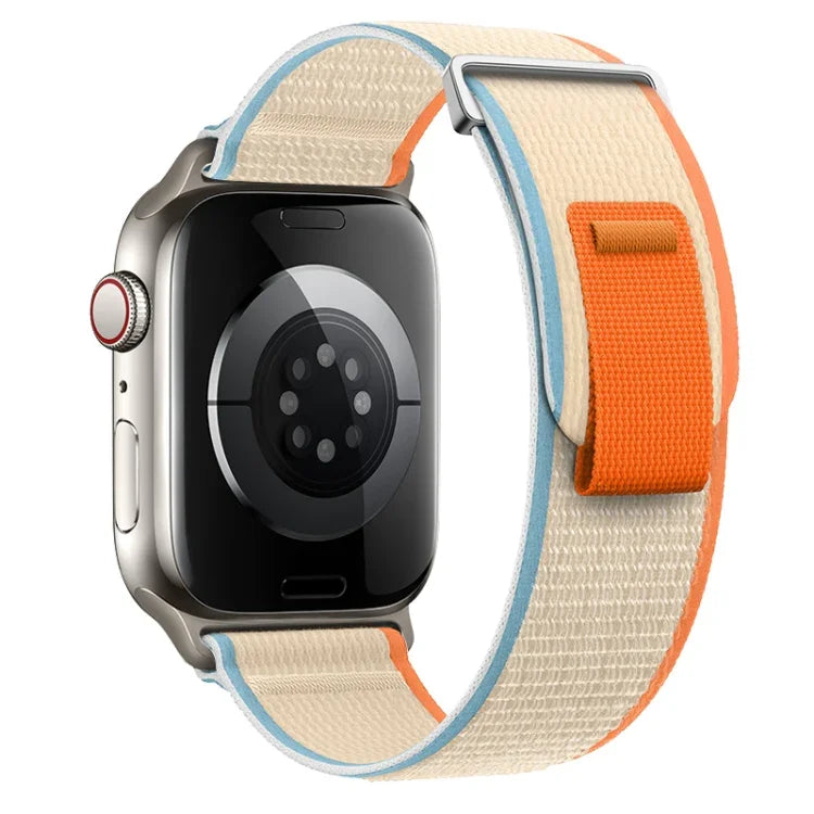 Dual-Section Loop Nylon Watch Band, For Apple Watch SE 2023 44mm, For Apple Watch SE 2023 40mm