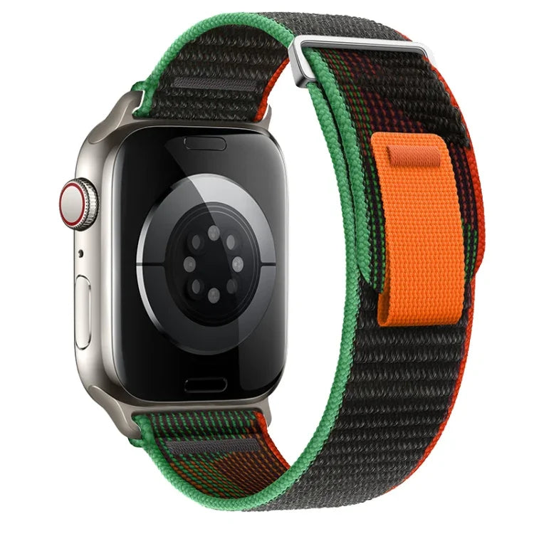 Dual-Section Loop Nylon Watch Band, For Apple Watch Ultra 2 49mm, For Apple Watch Series 9 45mm