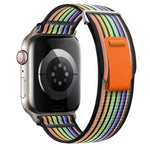 Dual-Section Loop Nylon Watch Band, For Apple Watch Series 9 41mm, For Apple Watch Ultra 49mm