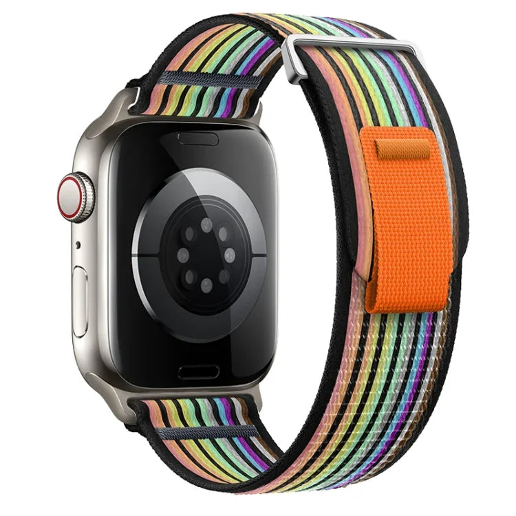 Dual-Section Loop Nylon Watch Band, For Apple Watch Series 9 41mm, For Apple Watch Ultra 49mm
