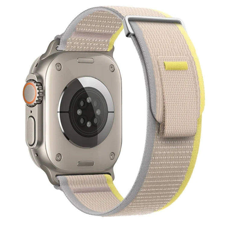 Dual-Section Loop Nylon Watch Band, For Apple Watch Series 9 41mm, For Apple Watch Ultra 49mm