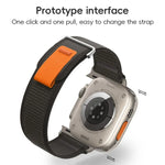 Dual-Section Loop Nylon Watch Band, For Apple Watch SE 40mm, For Apple Watch SE 44mm