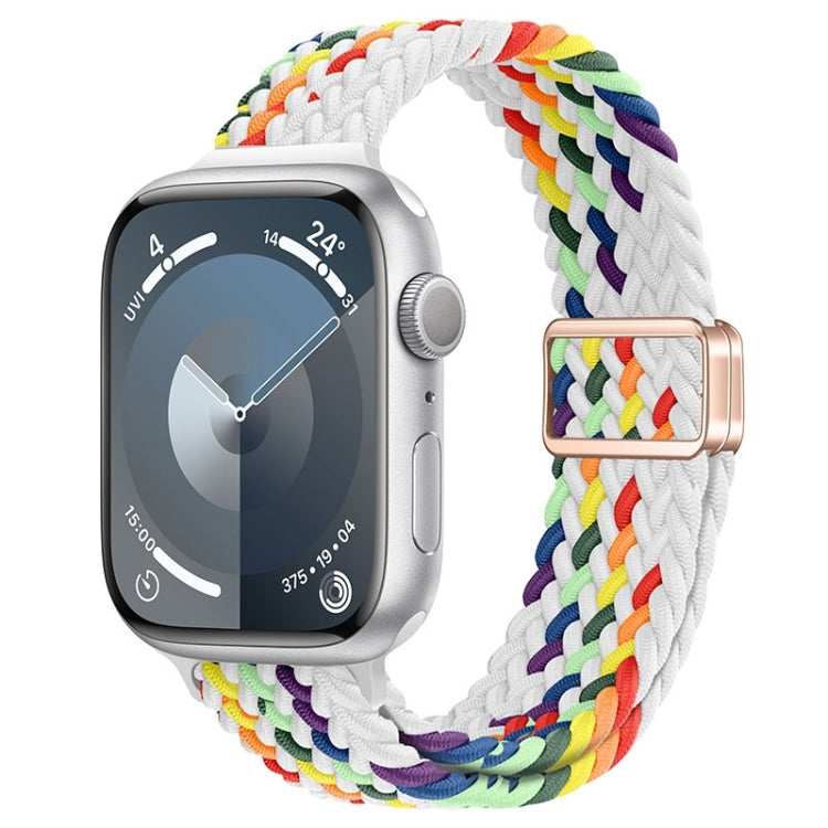 Slim Magnetic Buckle Nylon Braided Watch Band, For Apple Watch Series 9 41mm, For Apple Watch Ultra 49mm