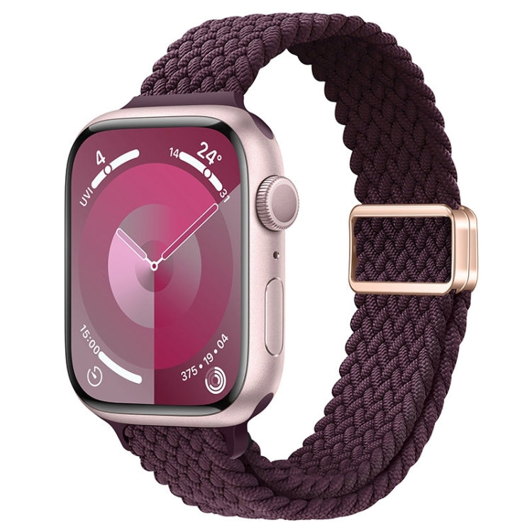 Slim Magnetic Buckle Nylon Braided Watch Band, For Apple Watch Series 9 41mm, For Apple Watch Ultra 49mm