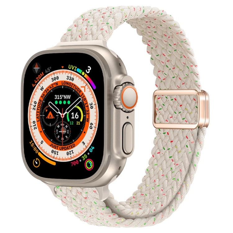 Slim Magnetic Buckle Nylon Braided Watch Band, For Apple Watch Series 9 41mm, For Apple Watch Ultra 49mm