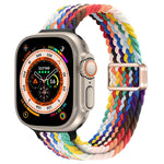 Slim Magnetic Buckle Nylon Braided Watch Band, For Apple Watch Series 9 41mm, For Apple Watch Ultra 49mm