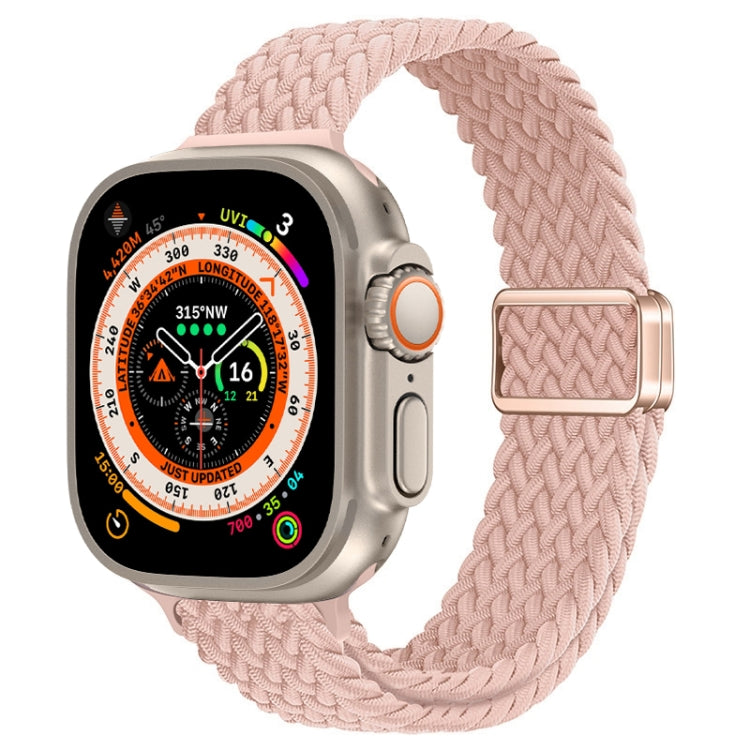 Slim Magnetic Buckle Nylon Braided Watch Band, For Apple Watch Series 9 41mm, For Apple Watch Ultra 49mm