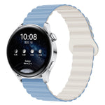 Two Color Magnetic Silicone Watch Band, 22mm