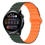 Two Color Magnetic Silicone Watch Band, 22mm