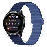 Two Color Magnetic Silicone Watch Band, 22mm