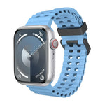 Ocean Dual-Row Hole Silicone Watch Band, For Apple Watch SE 2023 44mm, For Apple Watch Ultra 2 49mm, For Apple Watch Series 9 45mm