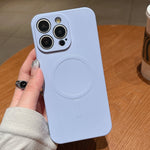 Solid Color Liquid Silicone MagSafe Magnetic Phone Case, For iPhone 13 Pro, For iPhone 13, For iPhone 12