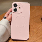Solid Color Liquid Silicone MagSafe Magnetic Phone Case, For iPhone 13 Pro, For iPhone 13, For iPhone 12