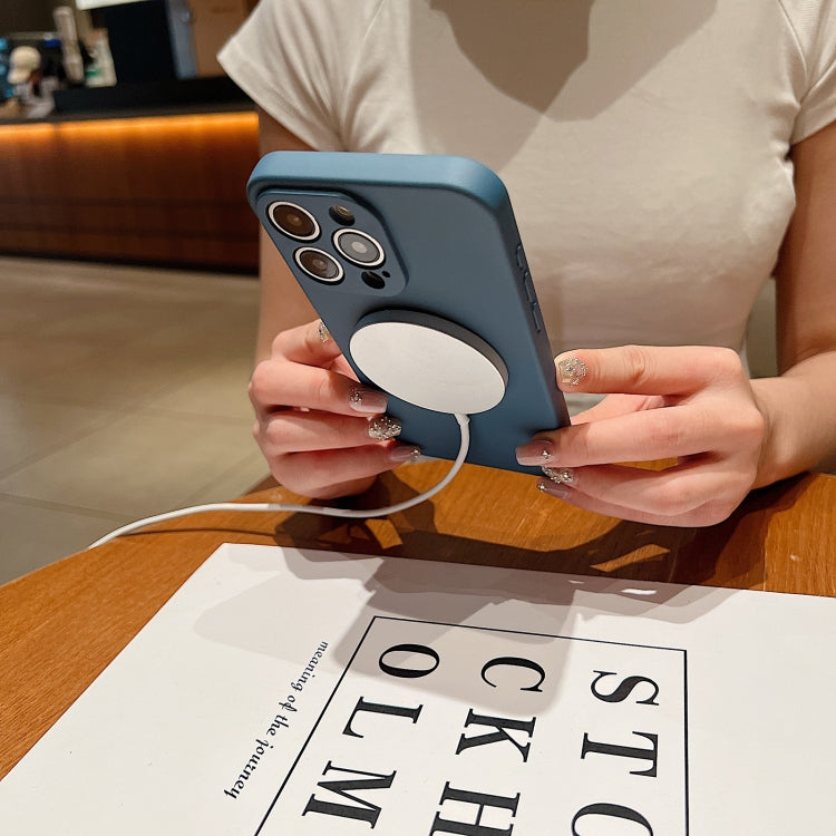 Solid Color Liquid Silicone MagSafe Magnetic Phone Case, For iPhone 12 Pro Max, For iPhone 12 Pro, For iPhone 11 Pro Max