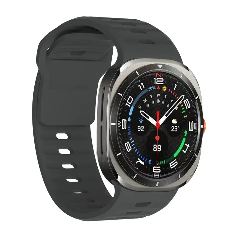 Wavy Texture Silicone Watch Band, For Samsung Galaxy Watch Ultra 47mm / Ultra 2025