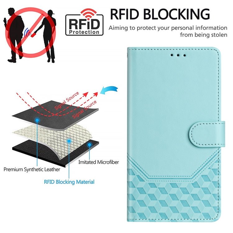 Honeycomb Embossing RFID Leather Phone Case, For iPhone 14 Pro Max, For iPhone SE 2022 / 2020 / 8 / 7, For iPhone 13 Pro Max, For iPhone 13 Pro, For iPhone 13 mini, For iPhone 12 / 12 Pro, For iPhone 12 Pro Max, For iPhone 12 mini