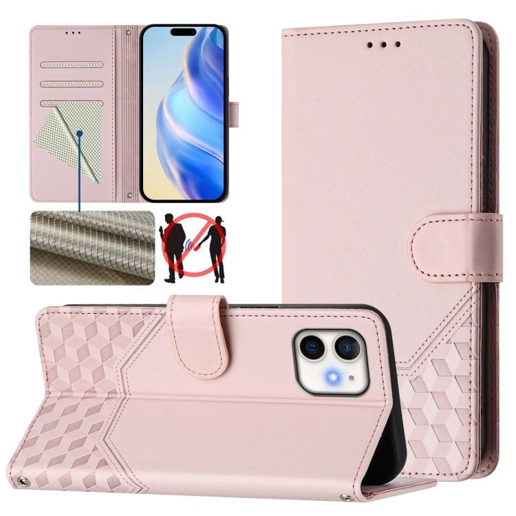 Honeycomb Embossing RFID Leather Phone Case, For iPhone 14 Pro Max, For iPhone SE 2022 / 2020 / 8 / 7, For iPhone 13 Pro Max, For iPhone 13 Pro, For iPhone 13 mini, For iPhone 12 / 12 Pro, For iPhone 12 Pro Max, For iPhone 12 mini