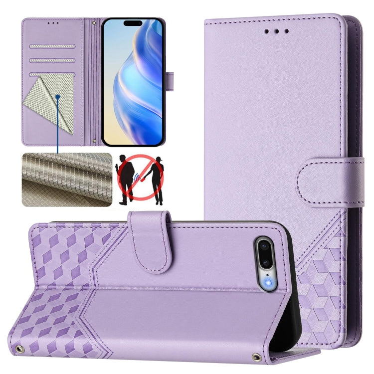 Honeycomb Embossing RFID Leather Phone Case, For iPhone 11 Pro Max, For iPhone 11, For iPhone 11 Pro, For iPhone X / XS, For iPhone XR, For iPhone XS Max, For iPhone 8 Plus / 7 Plus