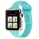 Thin Silicone Double Buckle Replacement Wrist Strap, For Apple Watch 5 & 4 44mm / 3 & 2 & 1 42mm