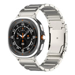 Three Beads Tortoise Buckle Titanium Steel Watch Band, For Samsung Galaxy Watch Ultra / Ultra 2025, For Samsung Galaxy Watch8 / Watch8 Classic