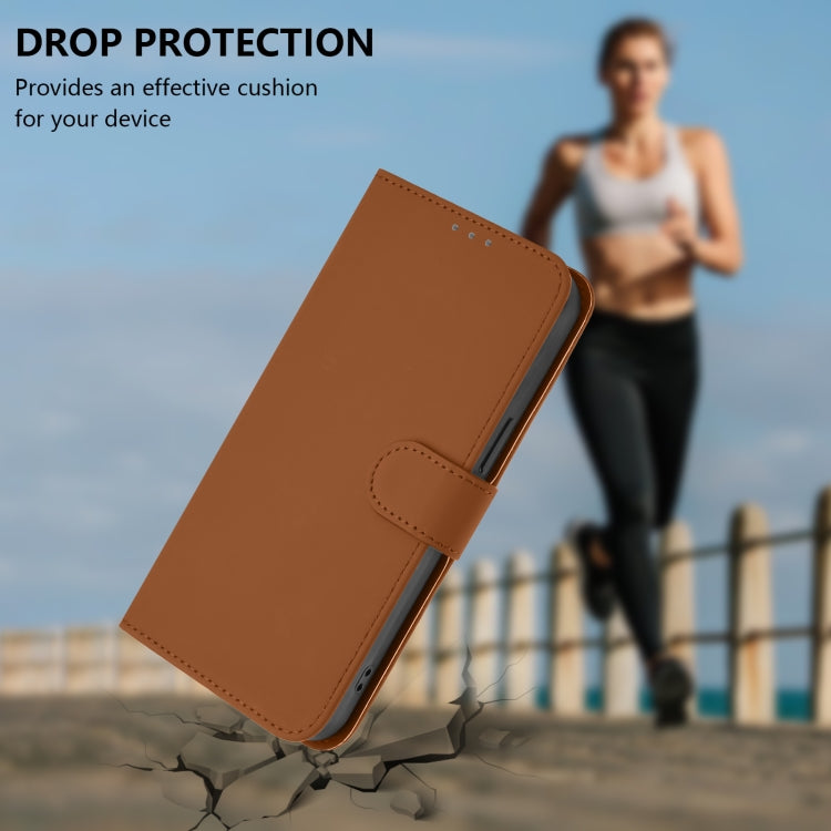 Skin Feel Solid Color Leather Phone Case with Lanyard, For iPhone 14 / 13, For iPhone 14 Pro