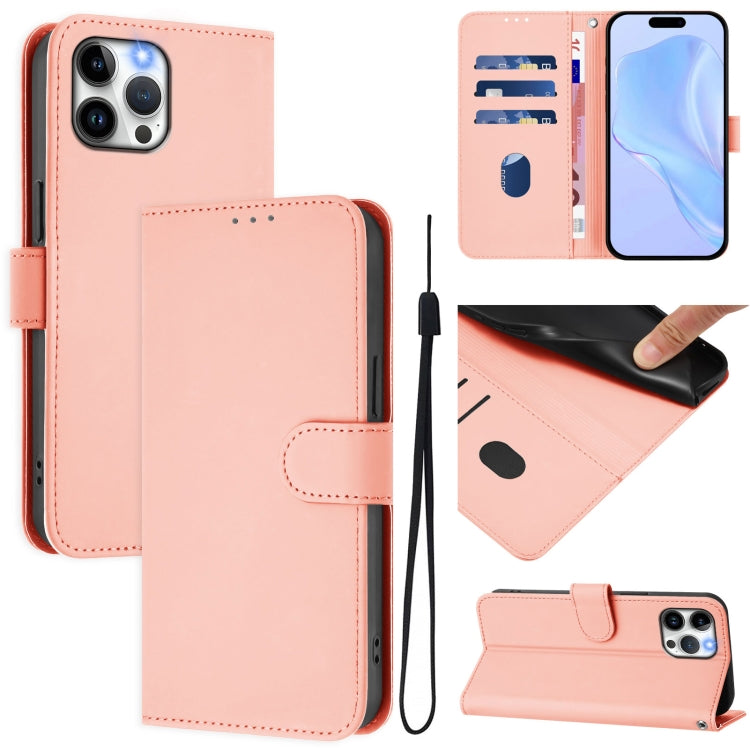 Skin Feel Solid Color Leather Phone Case with Lanyard, For iPhone 12 Pro Max, For iPhone 12 mini