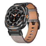 Mecha Style Leather Watch Band, For Samsung Galaxy Watch Ultra 47mm / Ultra 2025