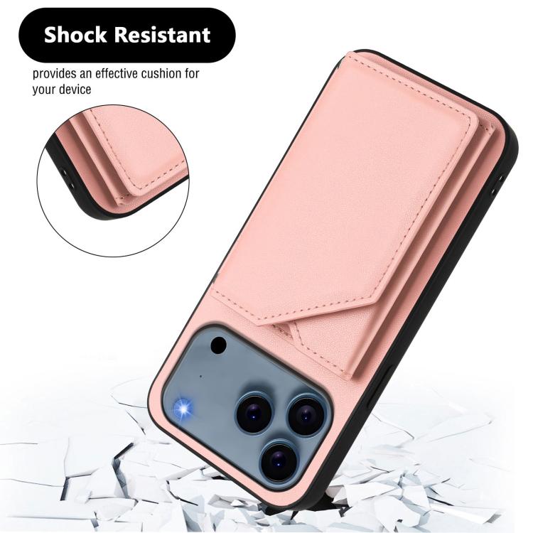 Skin Feel Four Card Slots Phone Case with Wrist Strap, For iPhone 17 Pro Max, For iPhone 17 Pro, For iPhone 17, For iPhone Air, For iPhone 16 Pro Max, For iPhone 16 Pro, For iPhone 16 Plus, For iPhone 16