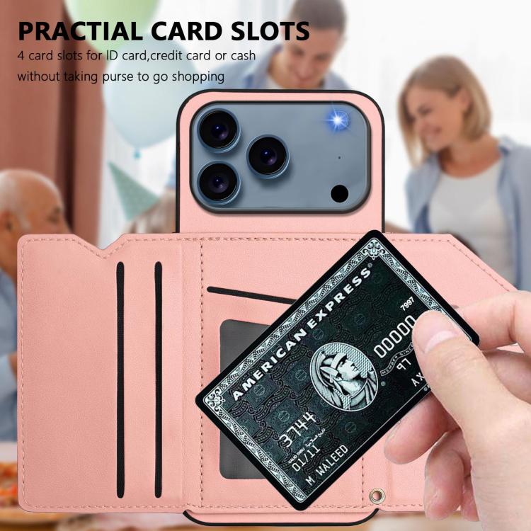 Skin Feel Four Card Slots Phone Case with Wrist Strap, For iPhone 17 Pro Max, For iPhone 17 Pro, For iPhone 17, For iPhone Air, For iPhone 16 Pro Max, For iPhone 16 Pro, For iPhone 16 Plus, For iPhone 16