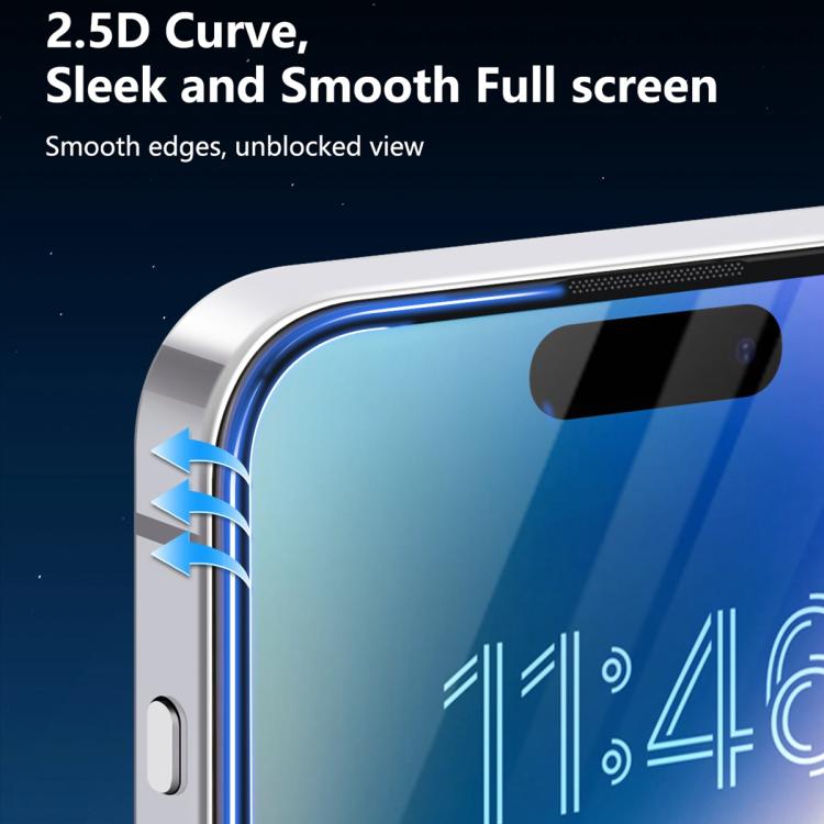 JOYROOM Knight Series 2.5D Full Screen Privacy Tempered Film, For iPhone 17 Pro Max, For iPhone 17 Pro, For iPhone 17, For iPhone Air, For iPhone 15 Pro Max, For iPhone 15 Pro, For iPhone 15 Plus, For iPhone 15