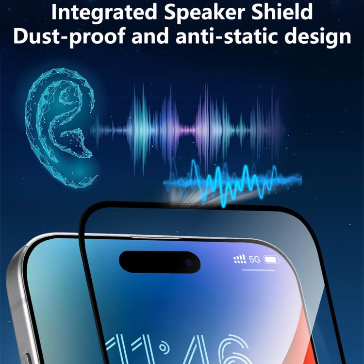 JOYROOM Knight Series 2.5D Full Screen Privacy Tempered Film, For iPhone 17 Pro Max, For iPhone 17 Pro, For iPhone 17, For iPhone Air, For iPhone 15 Pro Max, For iPhone 15 Pro, For iPhone 15 Plus, For iPhone 15