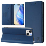 RC01 Dual-Folded Magnetic Suction RFID Leather Phone Case, For iPhone 16 Pro, For iPhone 16 Plus, For iPhone 16, For iPhone 15 Pro Max, For iPhone 15 Pro, For iPhone 15 Plus