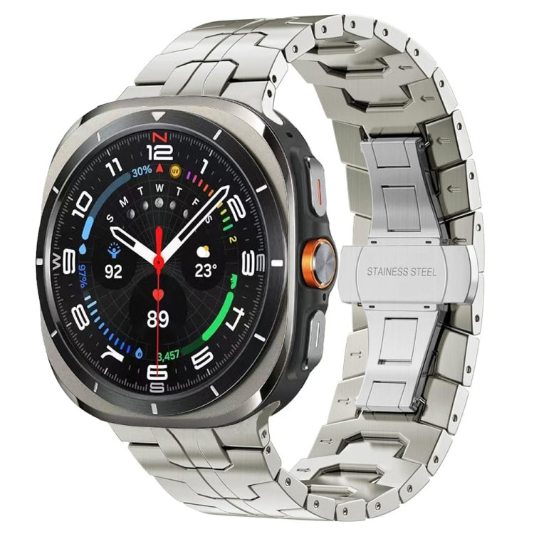 Butterfly Buckle Titanium Alloy Watch Band, For Samsung Galaxy Watch Ultra 47mm / Ultra 2025