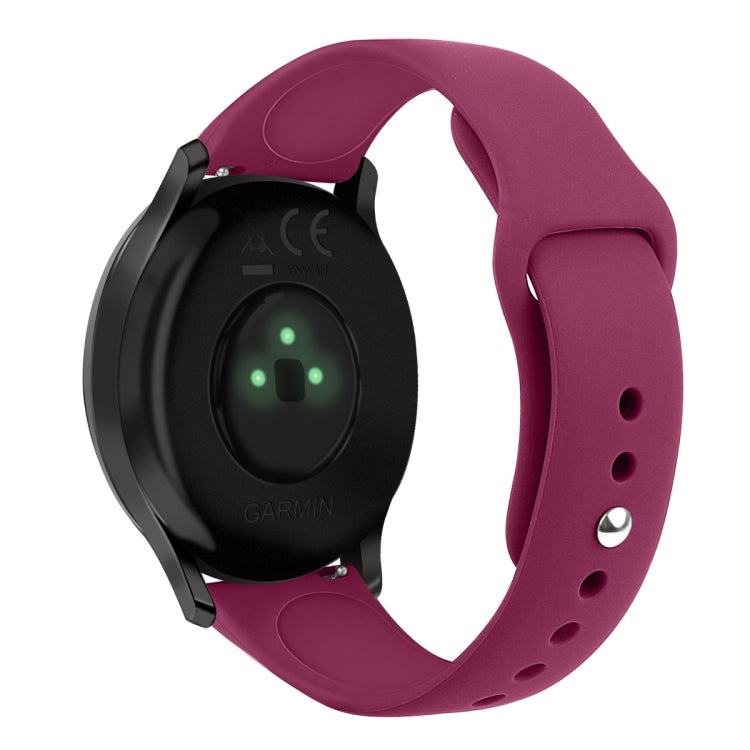 Solid Color Reverse Buckle Silicone Strap, Size: Small Code, For Garmin Vivoactive 3 / Vivomove HR