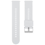 Solid Color Steel Buckle Silicone Watch Band, 22mm