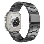 Norman Clasp Three-Link Stainless Steel Watch Band, For Apple Watch 46mm / 49mm / 45mm / 44mm