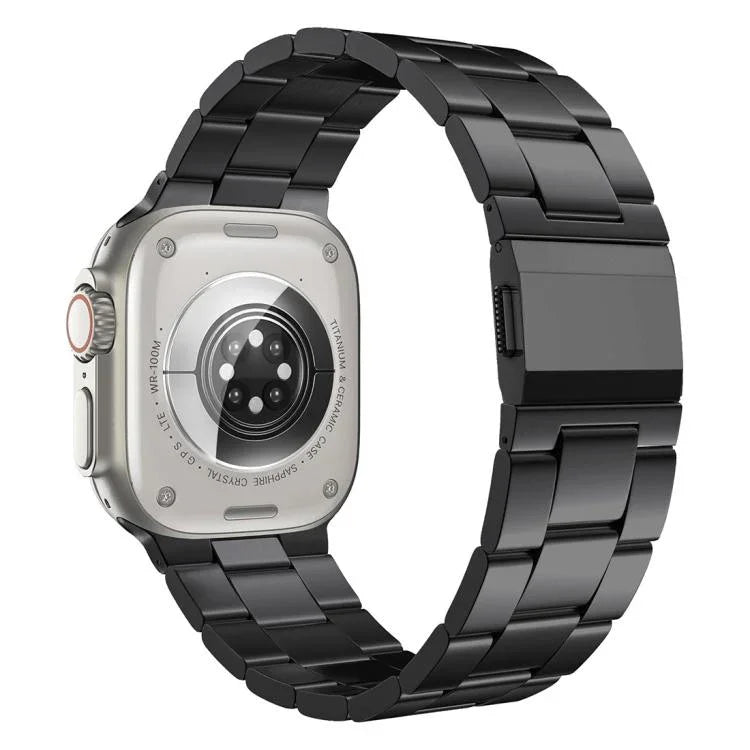 Norman Clasp Three-Link Titanium Alloy Watch Band, For Apple Watch 46mm / 49mm / 45mm / 44mm