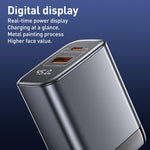 REMAX U2-AC 45W USB and Type-C GaN Digital Display Fast Charger, EU Plug, UK Plug