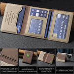 Color Matching Leather Horizontal Magnetic Wallet Card Bag Case
