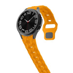 Kalebol Football Pattern Reverse Buckle Silicone Strap, For Samsung Galaxy Watch 4 / 5 / 6