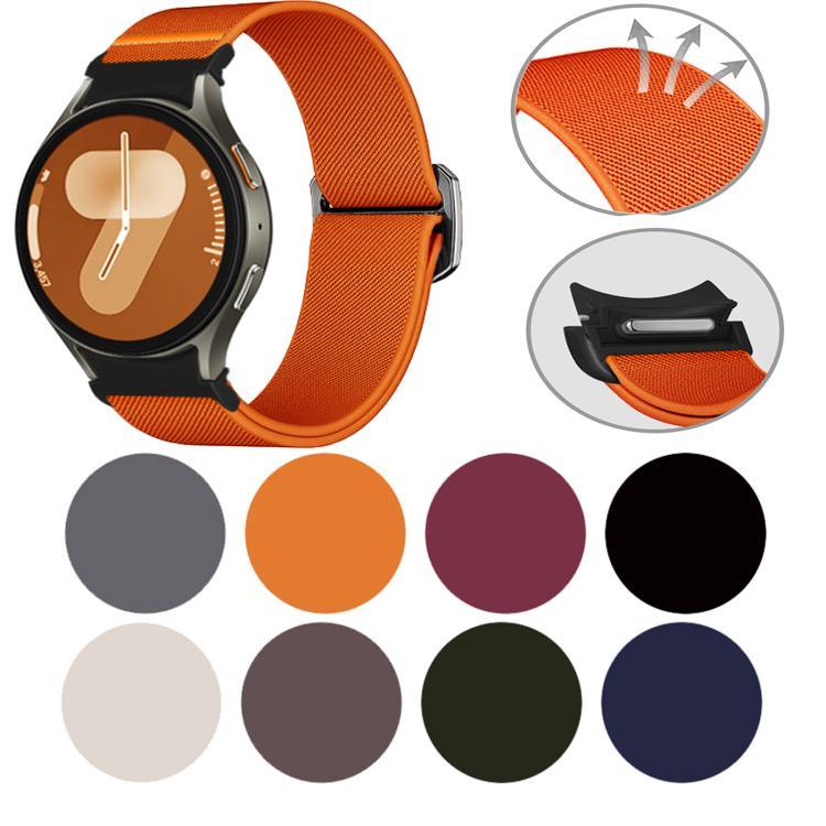 Kalebol Button Elastic Nylon Watch Band, For Samsung Galaxy Watch 5 Pro / 6 / 7