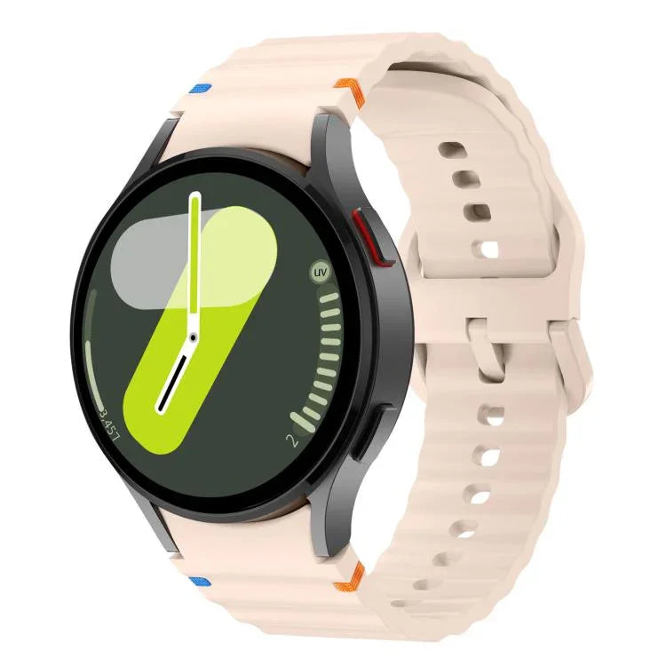 Kalebol Wave Stitching Silicone Watch Band, For Samsung Galaxy Watch 7  / 6 / 5 / 4