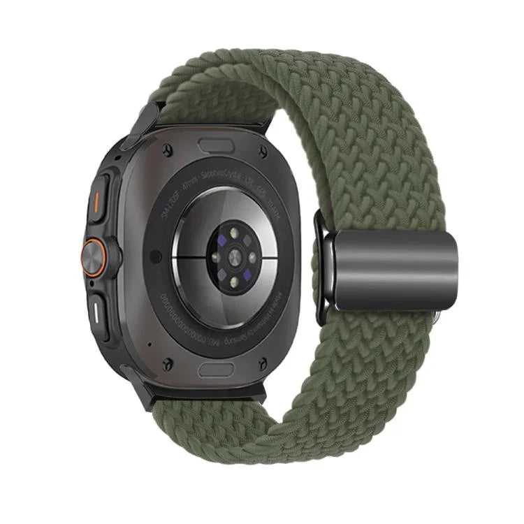Kalebol Braided Loop Magnetic Black Buckle Watch Band, For Samsung Galaxy Watch Ultra 47mm / Ultra 2025