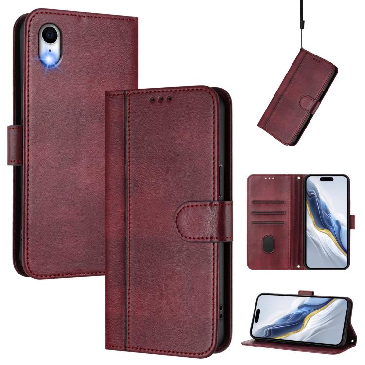Line Splicing Buckle Retro Leather Phone Case, For iPhone 11 Pro Max, For iPhone 11, For iPhone 11 Pro, For iPhone X / XS, For iPhone XR, For iPhone XS Max