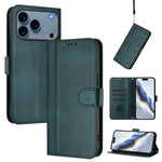 Line Splicing Buckle Retro Leather Phone Case, For iPhone 17e / 16e, For iPhone 17 Pro Max, For iPhone 17 Pro, For iPhone 17, For iPhone Air, For iPhone 16 Pro Max