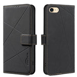 Geometric Pattern RFID Leather Phone Case, For iPhone 6 / 7 / 8 / SE, For iPhone 13 Pro Max, For iPhone 13 Pro, For iPhone 12 / 12 Pro, For iPhone 12 Pro Max, For iPhone 11 Pro Max, For iPhone 11, For iPhone 11 Pro