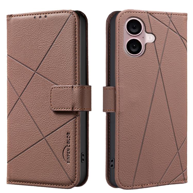 Geometric Pattern RFID Leather Phone Case, For iPhone 18 Pro/17 Pro, For iPhone 18 Pro Max/17 Pro Max, For iPhone 16e / 17e, For iPhone 17, For iPhone Air, For iPhone 16 Pro Max, For iPhone 16 Pro, For iPhone 16 Plus